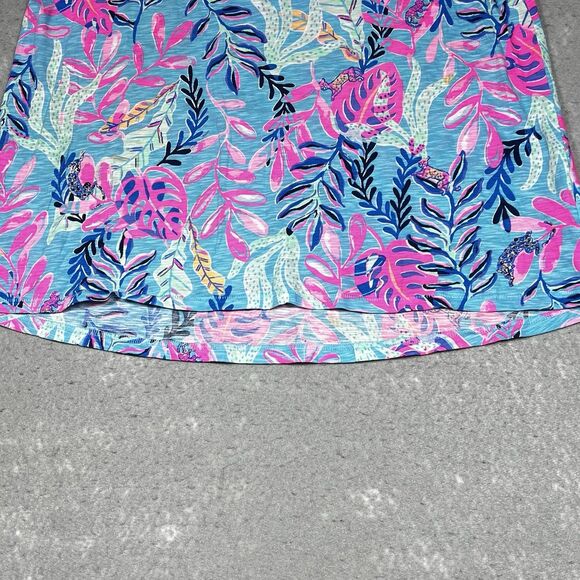 Lilly Pulitzer Etta V Neck T Shirt Top Sz L Multicolored You Have Been Spotted - Picture 4 of 12
